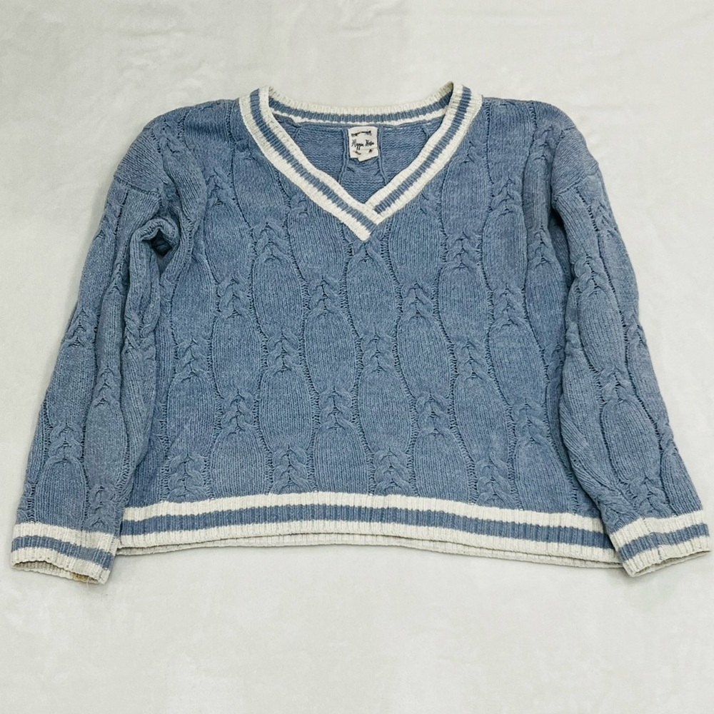 Blue V-neck Sweater
